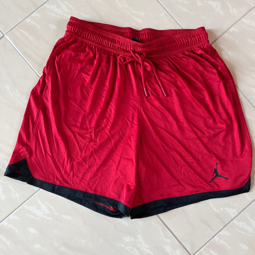 #2309 Nike Jordan Dri-Fit Air Knit Shorts Red Mens XL